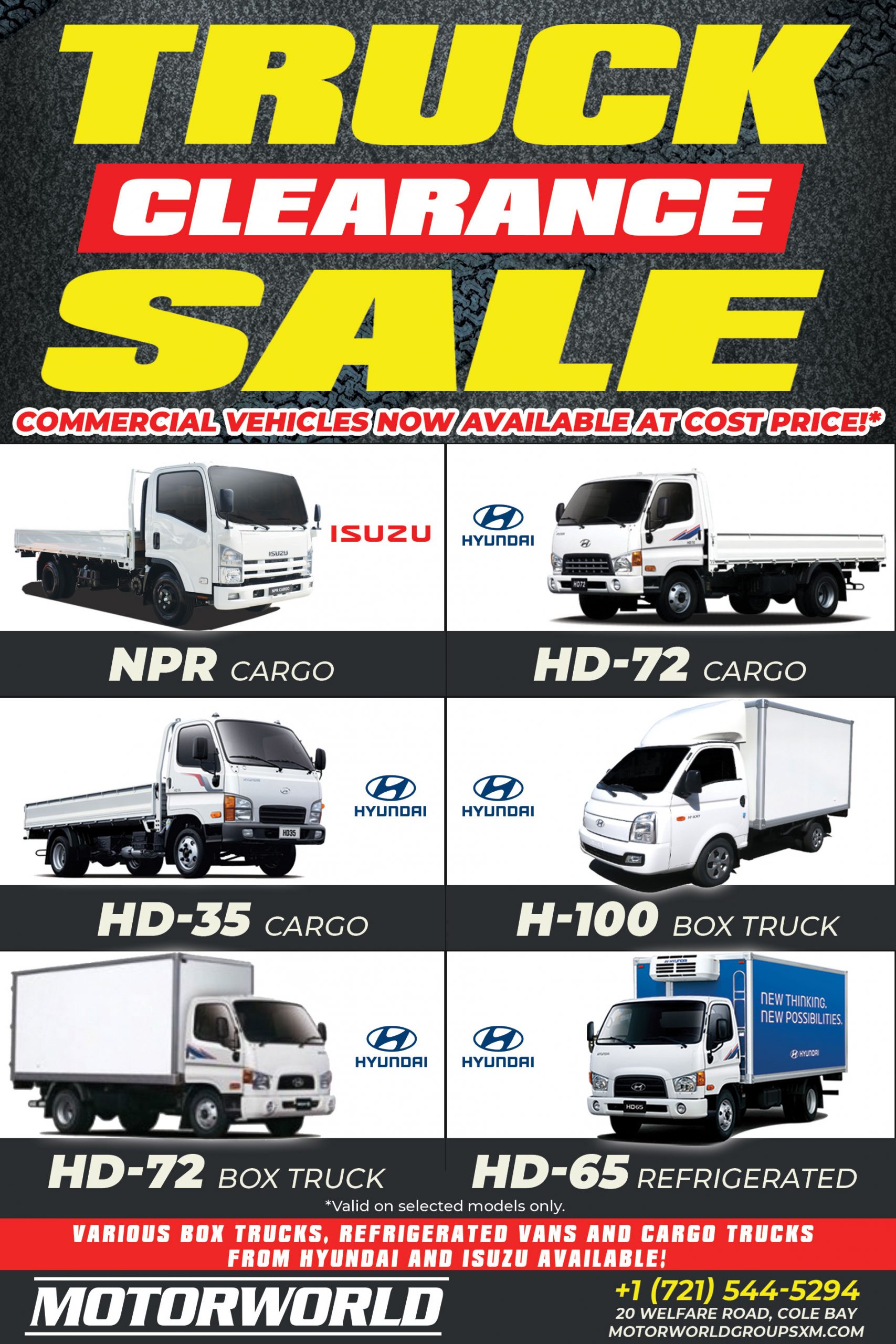 van clearance sale